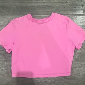 SKIMS Pink Crop Top